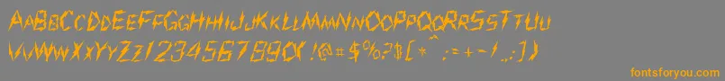 フォントJoltRegular – オレンジの文字は灰色の背景にあります。