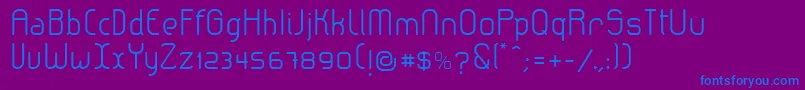 フォントLeroticaSemilight – 紫色の背景に青い文字