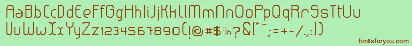 LeroticaSemilight-fontti – ruskeat fontit vihreällä taustalla