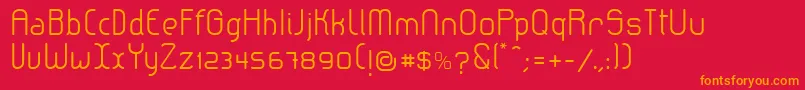 LeroticaSemilight Font – Orange Fonts on Red Background