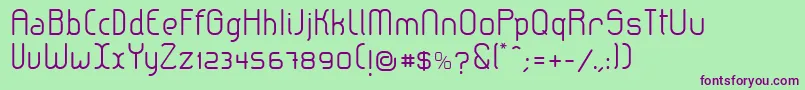 LeroticaSemilight-fontti – violetit fontit vihreällä taustalla