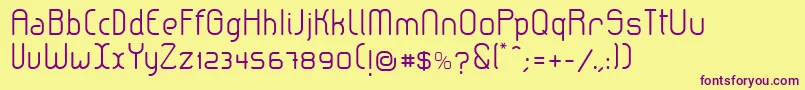 Шрифт LeroticaSemilight – фиолетовые шрифты на жёлтом фоне