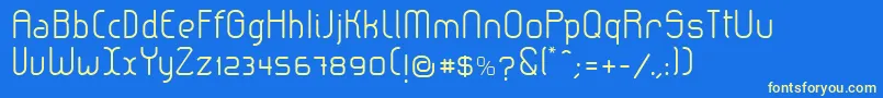 LeroticaSemilight Font – Yellow Fonts on Blue Background