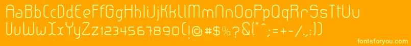 LeroticaSemilight-fontti – keltaiset fontit oranssilla taustalla