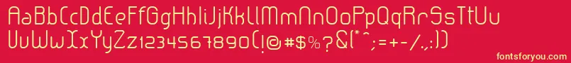 LeroticaSemilight-fontti – keltaiset fontit punaisella taustalla