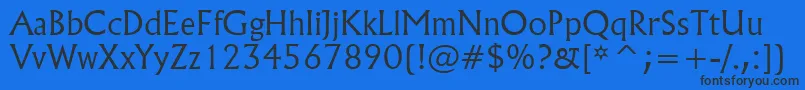 Flareserif821LightBt Font – Black Fonts on Blue Background