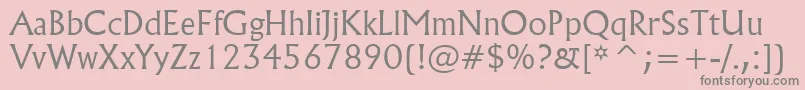 Flareserif821LightBt Font – Gray Fonts on Pink Background