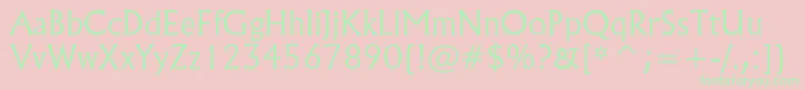 Flareserif821LightBt Font – Green Fonts on Pink Background