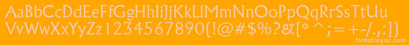 Flareserif821LightBt Font – Pink Fonts on Orange Background