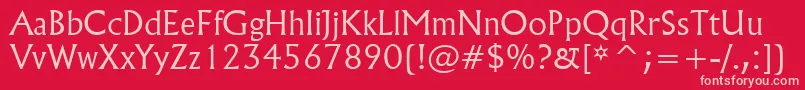 Flareserif821LightBt Font – Pink Fonts on Red Background