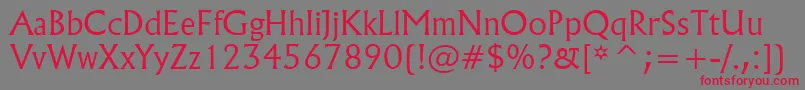 Flareserif821LightBt Font – Red Fonts on Gray Background