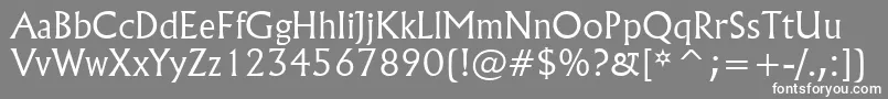 Flareserif821LightBt Font – White Fonts on Gray Background