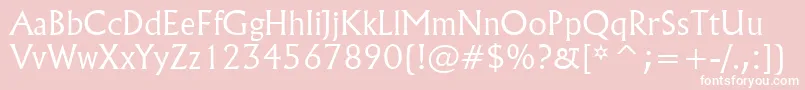 Flareserif821LightBt Font – White Fonts on Pink Background