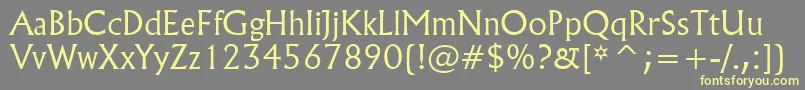 Flareserif821LightBt Font – Yellow Fonts on Gray Background