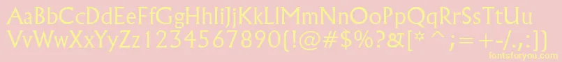 Flareserif821LightBt Font – Yellow Fonts on Pink Background