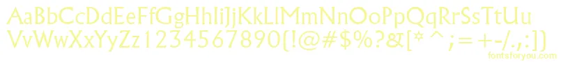 Flareserif821LightBt Font – Yellow Fonts on White Background