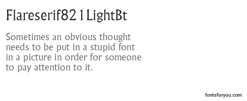 Review of the Flareserif821LightBt Font