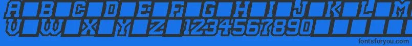 MasterDroid Font – Black Fonts on Blue Background