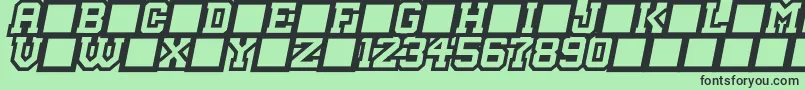 MasterDroid Font – Black Fonts on Green Background