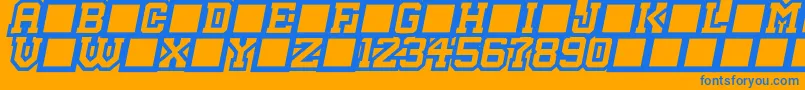 MasterDroid Font – Blue Fonts on Orange Background