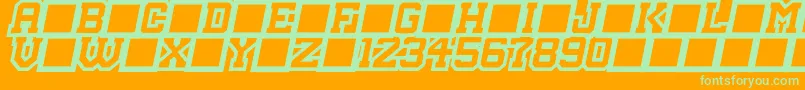 MasterDroid Font – Green Fonts on Orange Background