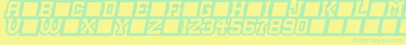 MasterDroid Font – Green Fonts on Yellow Background