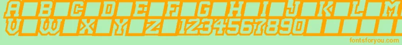 MasterDroid Font – Orange Fonts on Green Background