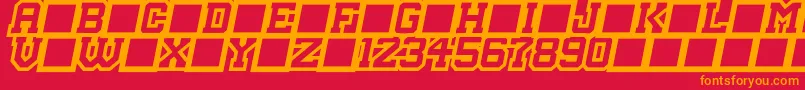 MasterDroid Font – Orange Fonts on Red Background