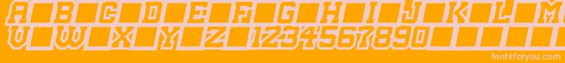 MasterDroid Font – Pink Fonts on Orange Background