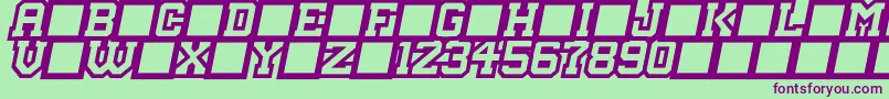 MasterDroid Font – Purple Fonts on Green Background