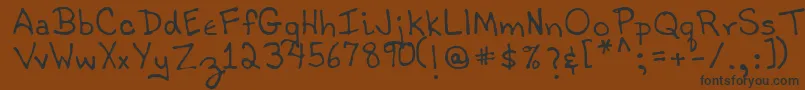 TobyRegular Font – Black Fonts on Brown Background
