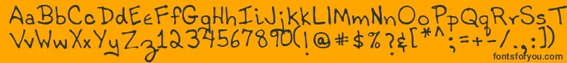 Шрифт TobyRegular – чёрные шрифты на оранжевом фоне