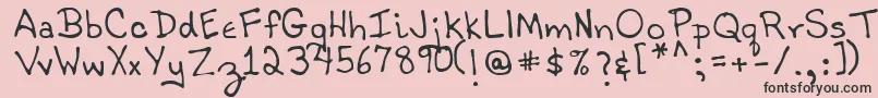 TobyRegular Font – Black Fonts on Pink Background