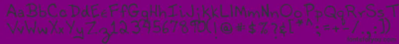 Шрифт TobyRegular – чёрные шрифты на фиолетовом фоне