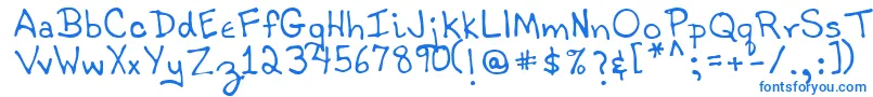 TobyRegular-fontti – siniset fontit valkoisella taustalla