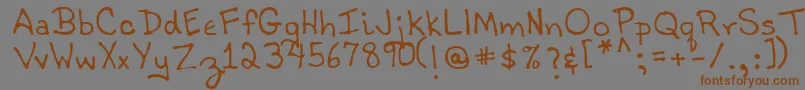 Шрифт TobyRegular – коричневые шрифты на сером фоне