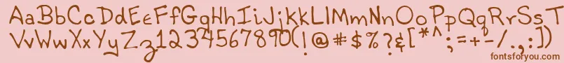 Шрифт TobyRegular – коричневые шрифты на розовом фоне