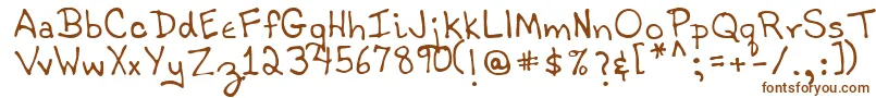Шрифт TobyRegular – коричневые шрифты