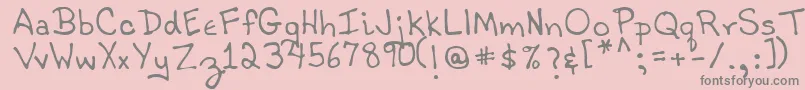 TobyRegular Font – Gray Fonts on Pink Background