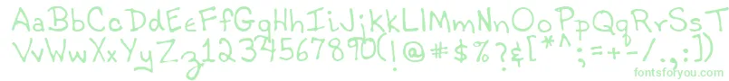Шрифт TobyRegular – зелёные шрифты на белом фоне