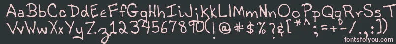 TobyRegular Font – Pink Fonts on Black Background