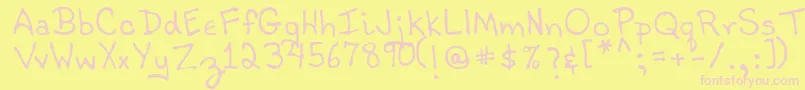 Шрифт TobyRegular – розовые шрифты на жёлтом фоне
