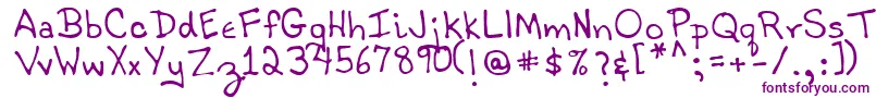 TobyRegular Font – Purple Fonts on White Background