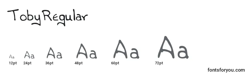TobyRegular Font Sizes