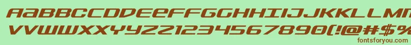 Sdfboldital Font – Brown Fonts on Green Background