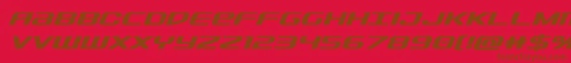 Sdfboldital Font – Brown Fonts on Red Background