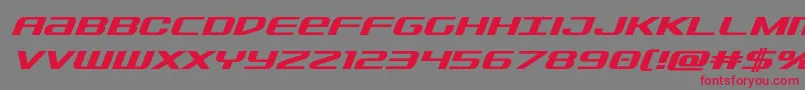 フォントSdfboldital – 赤い文字の灰色の背景