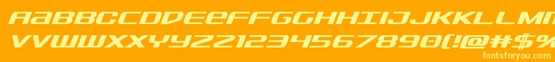 Sdfboldital Font – Yellow Fonts on Orange Background