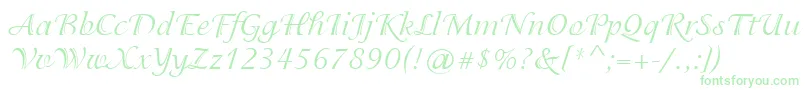 IsadoraCyr Font – Green Fonts on White Background