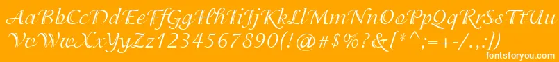 IsadoraCyr Font – White Fonts on Orange Background